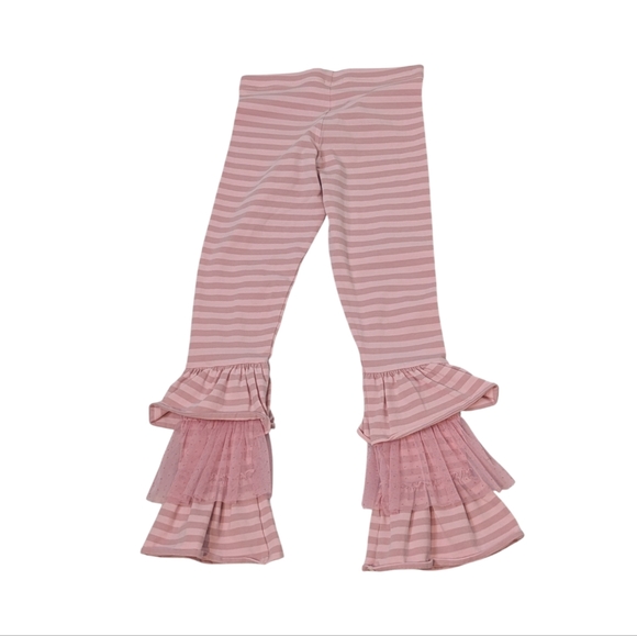 Matilda Jane Girls Ruffle Pants Size 8 Matilda Jane Pink Pants with Ruffle - Picture 2 of 7